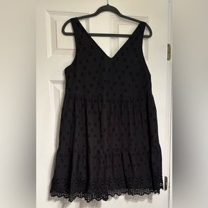 Loft Black Eyelet Dress